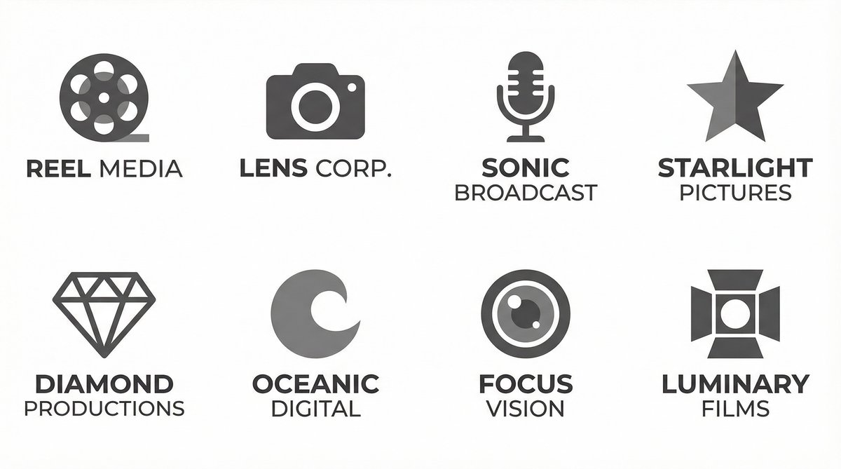 黑丝合作影视品牌Logo墙